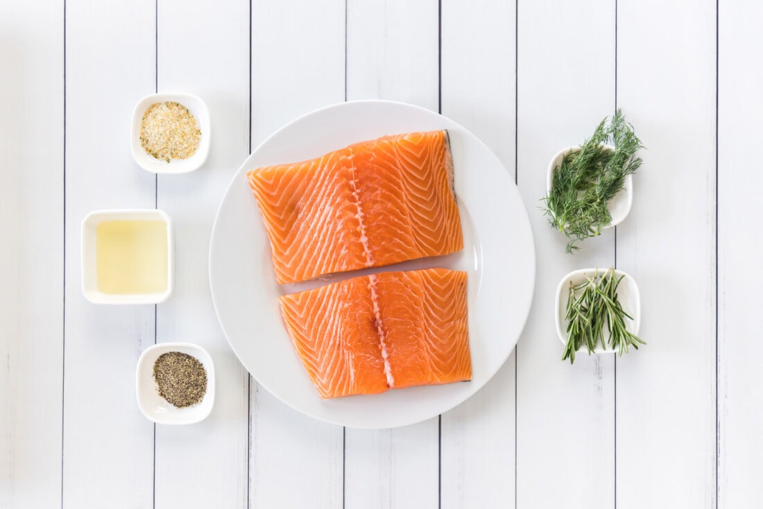 Ingredients for Sous Vide Salmon