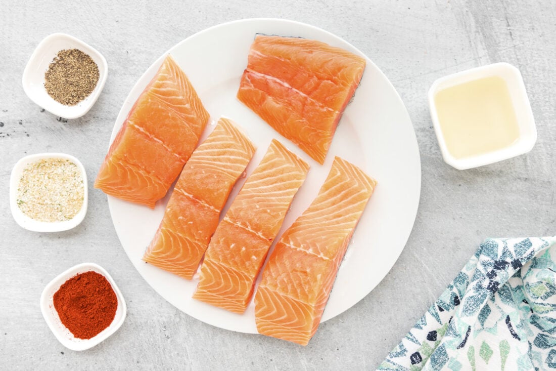 Ingredients for Air Fryer Salmon 