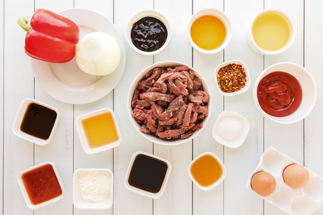 Ingredients for Beijing Beef