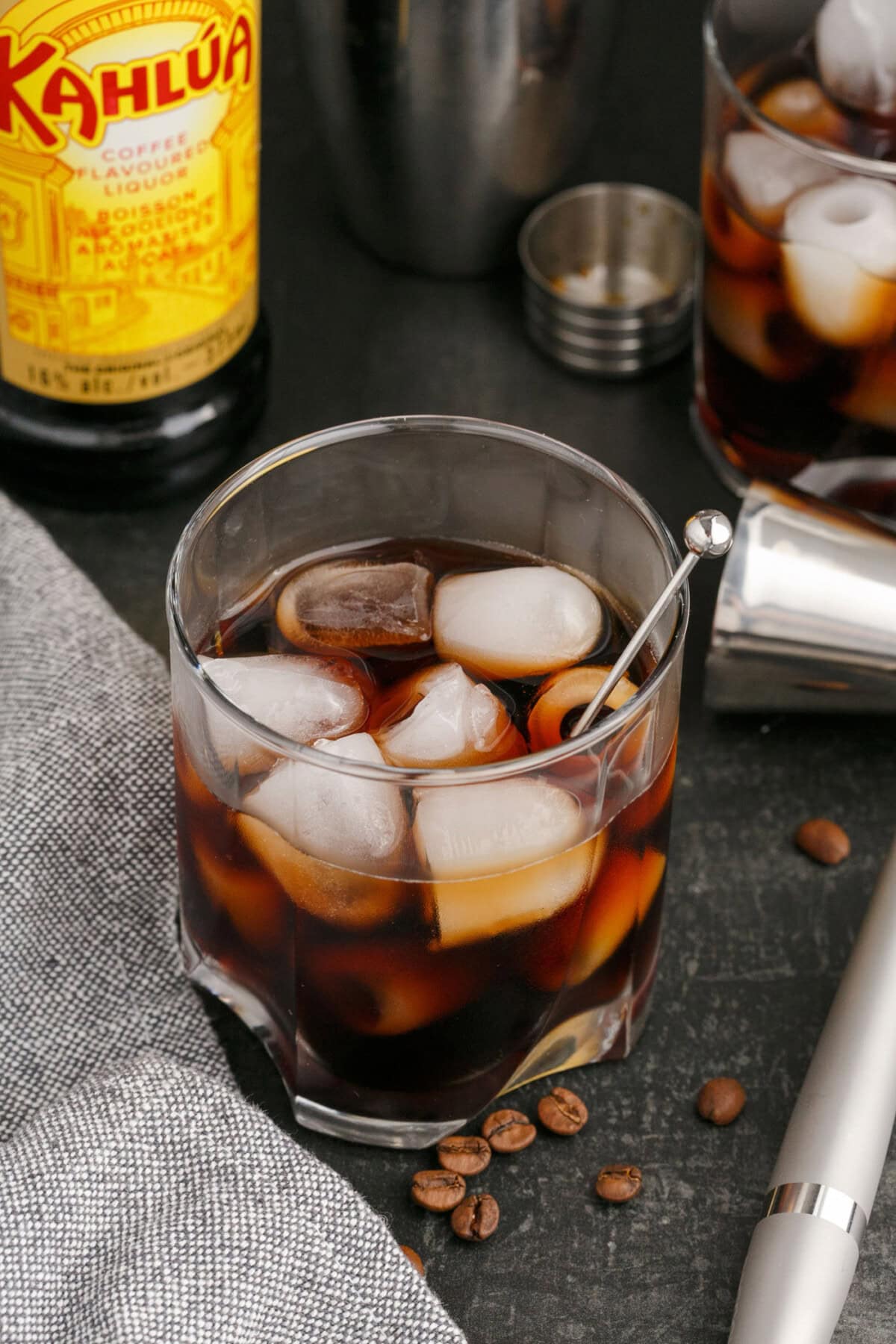 Black Russian in a rocks glass 