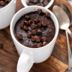 Close up of a Brownie in a Mug