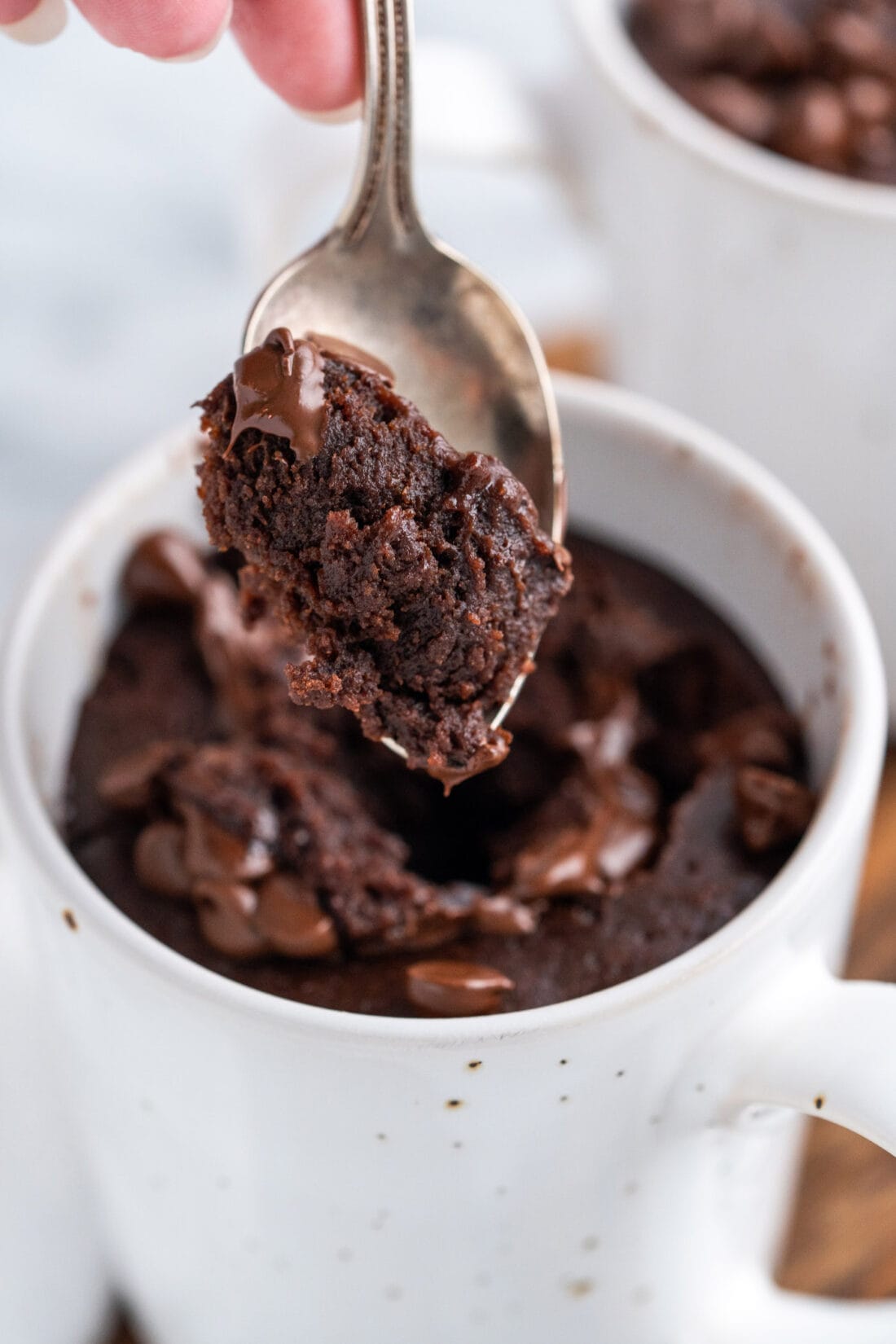 Spoonful of Brownie in a Mug