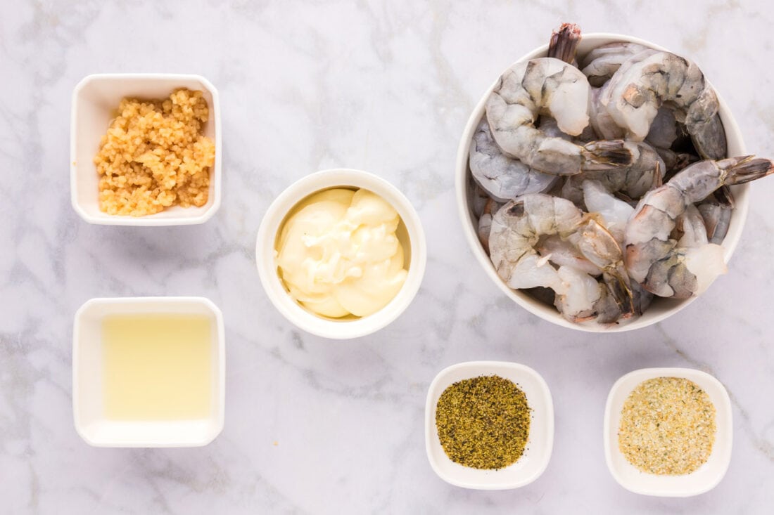 Ingredients for Garlic Butter Shrimp