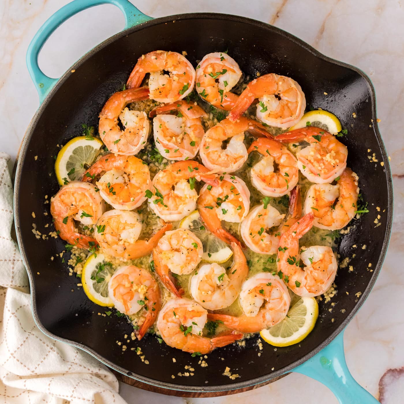 Cast Iron Shrimp in Garlic Butter