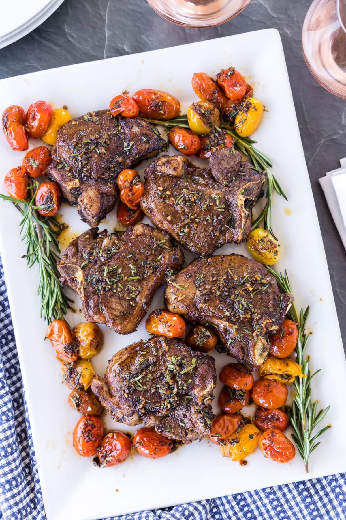 Lamb Loin Chops on a platter