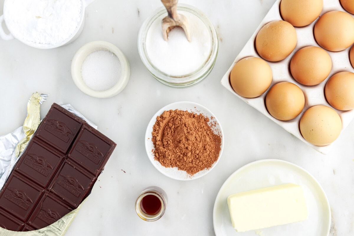 Ingredients for Lava Cake