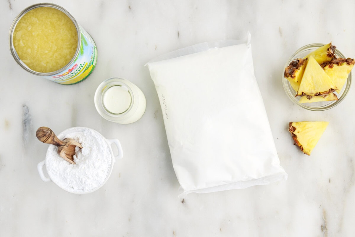 Ingredients for Pineapple Angel Food Cake