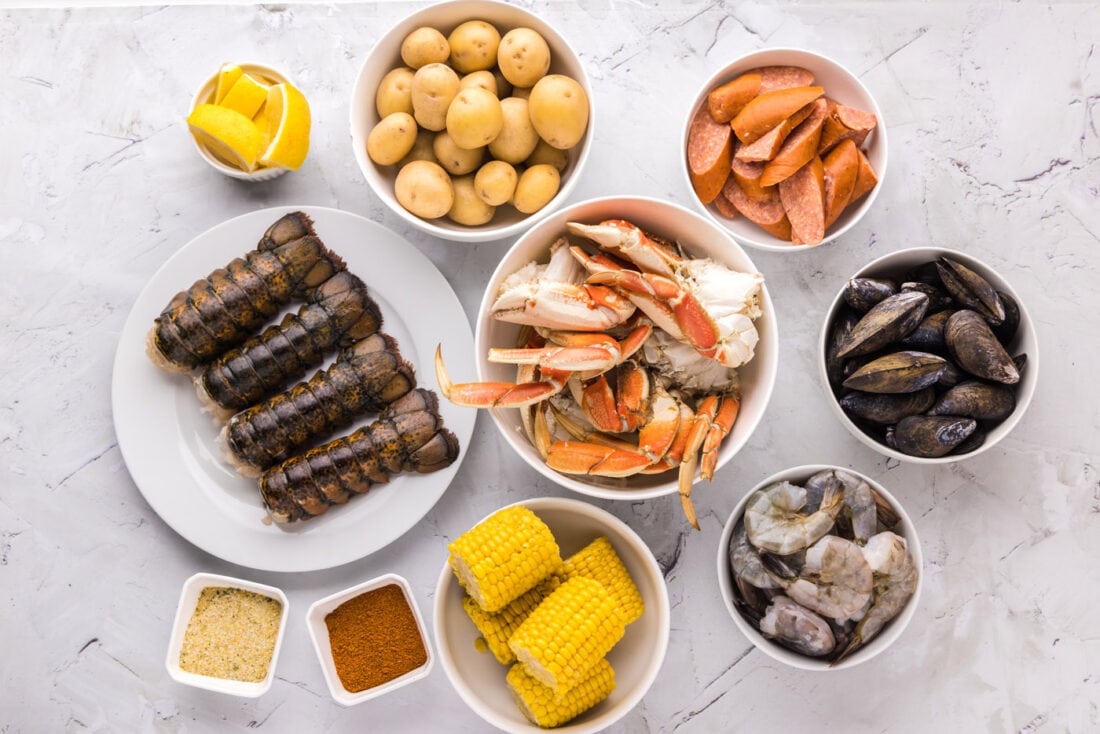 Ingredients for Seafood Boil
