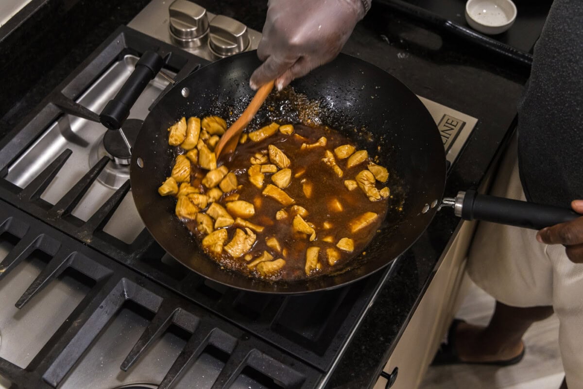 skillet cooked teriyaki chicken
