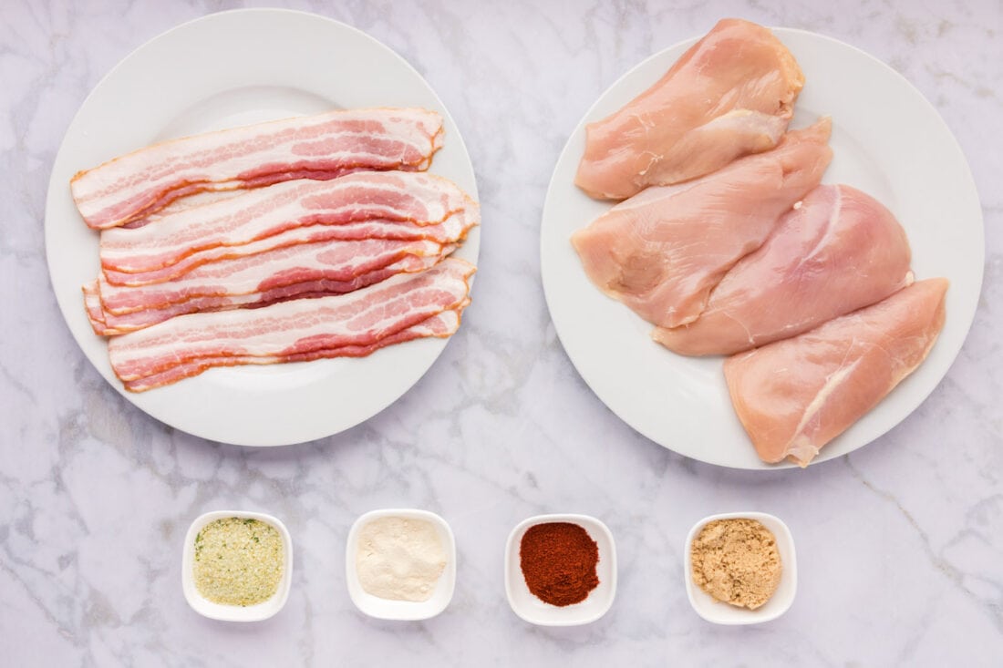 Ingredients for Bacon Wrapped Chicken