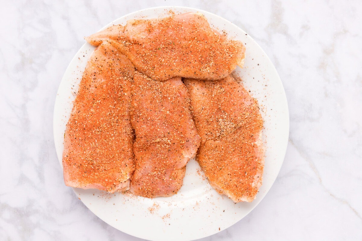 chicken rubbed with blackened seasoning