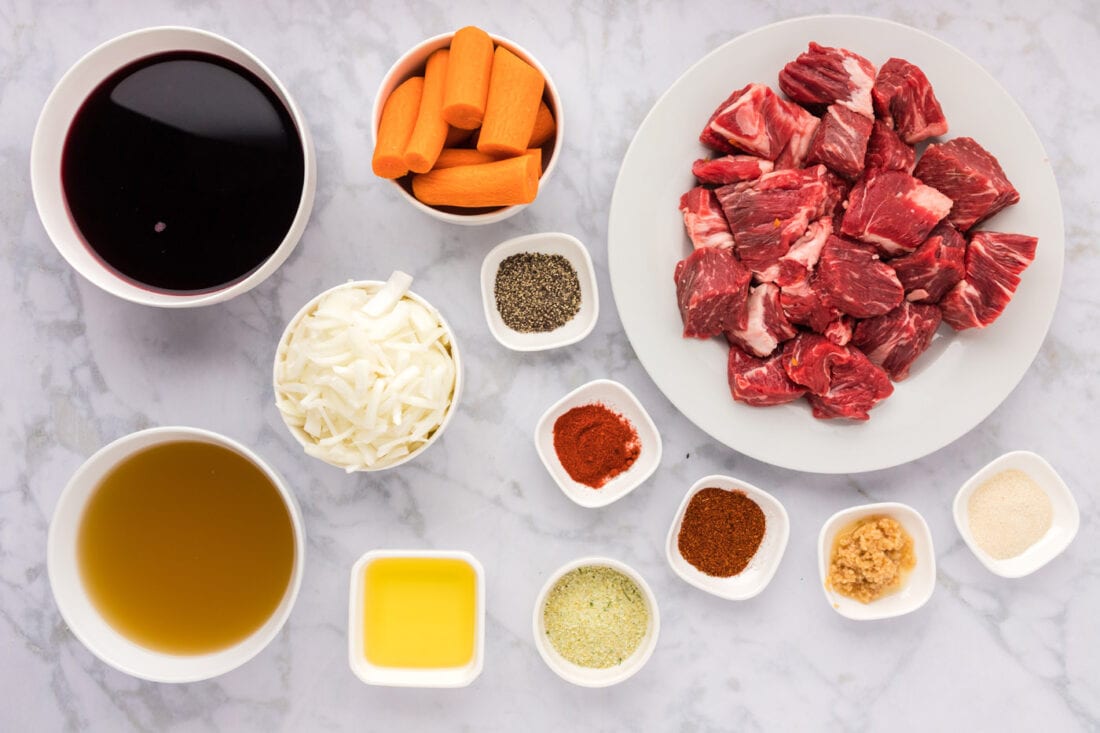 Ingredients for Braised Beef