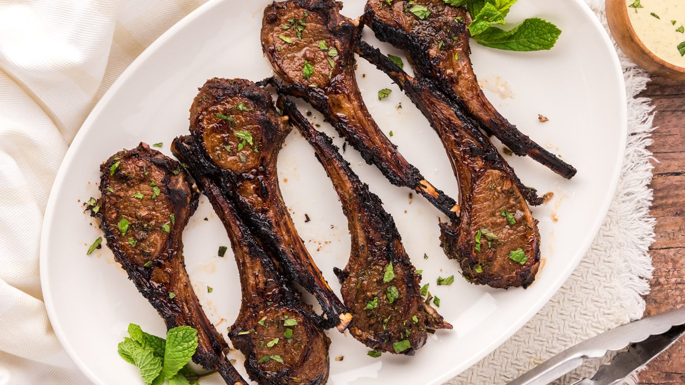Beautifully crusted lamb chops come together under the broiler quickly, leaving you with an elegant 