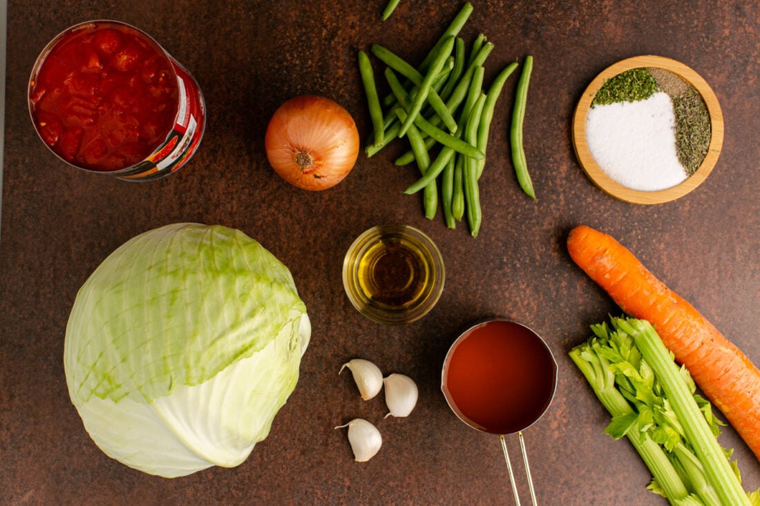 Ingredients for Cabbage Soup