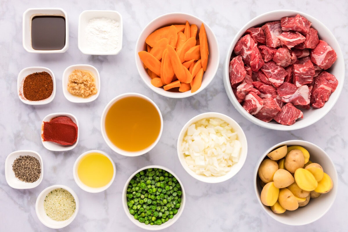 Ingredients for Instant Pot Beef Stew