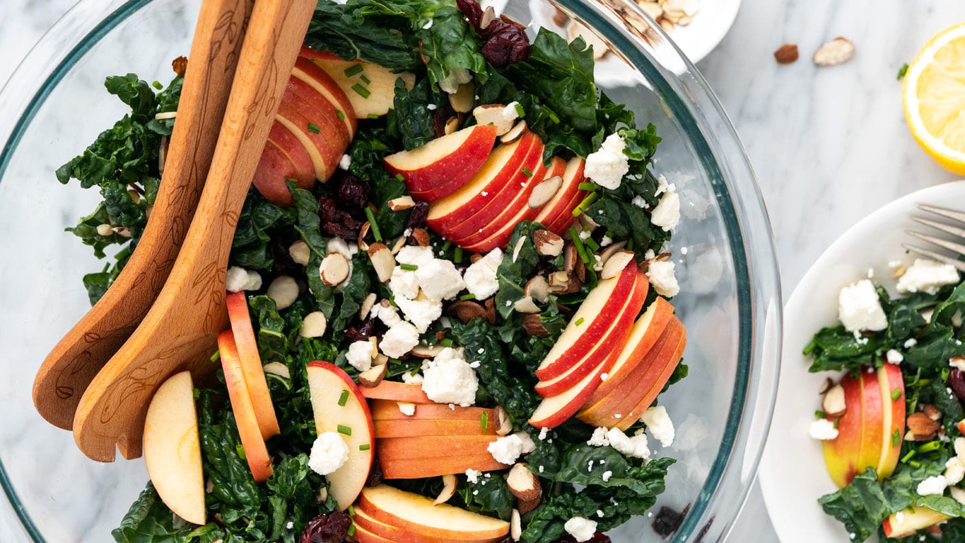 Today, we're delivering this crisp leafy vegetable as the star ingredient in this kale salad and ele