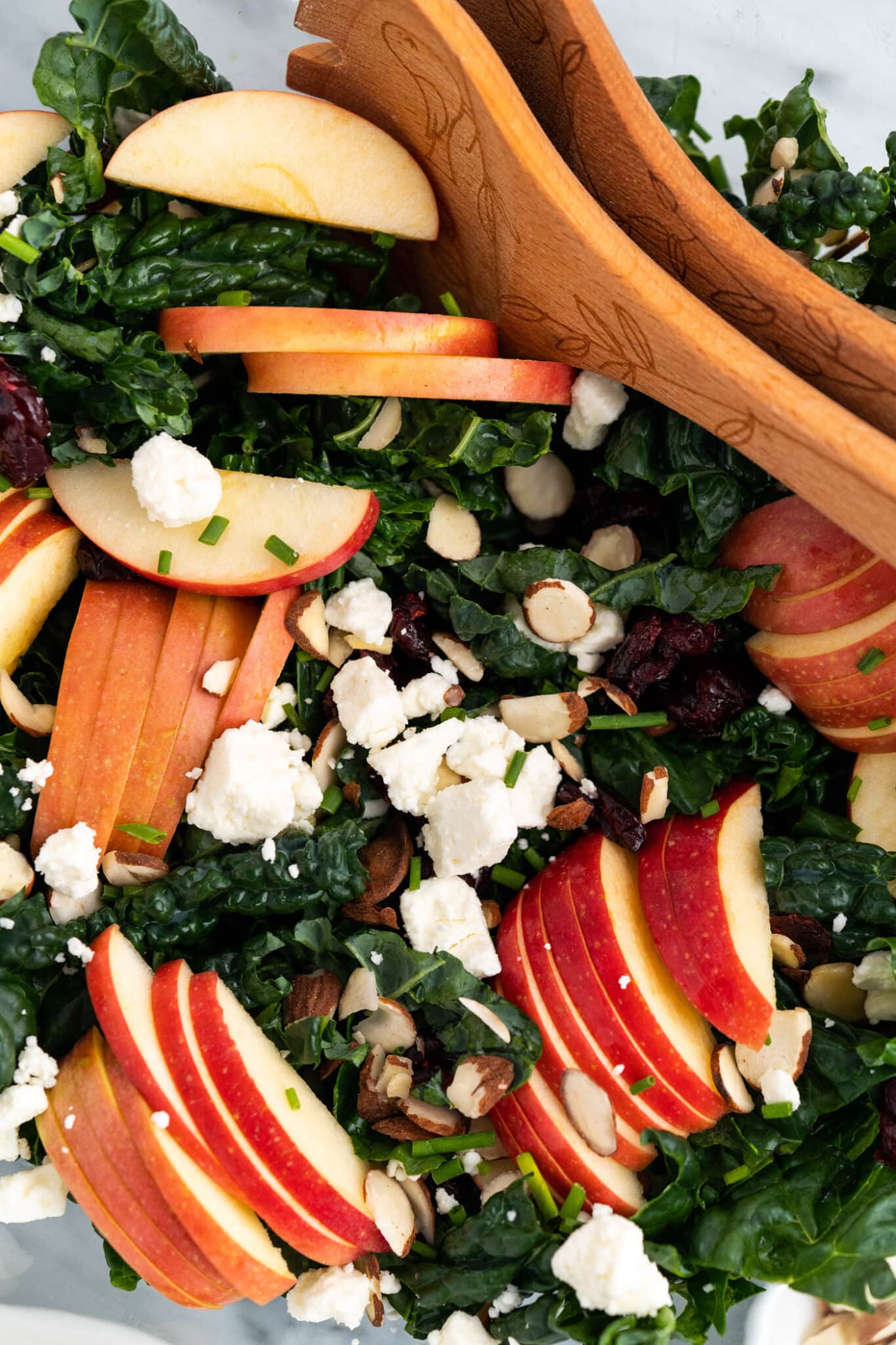 Kale Salad Amanda's Cookin' Meatless & Vegetarian