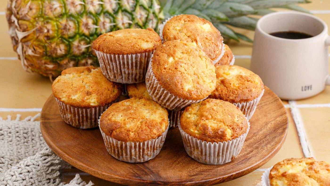 These pineapple muffins are soft and tender but what makes them stand out from other muffins is the 