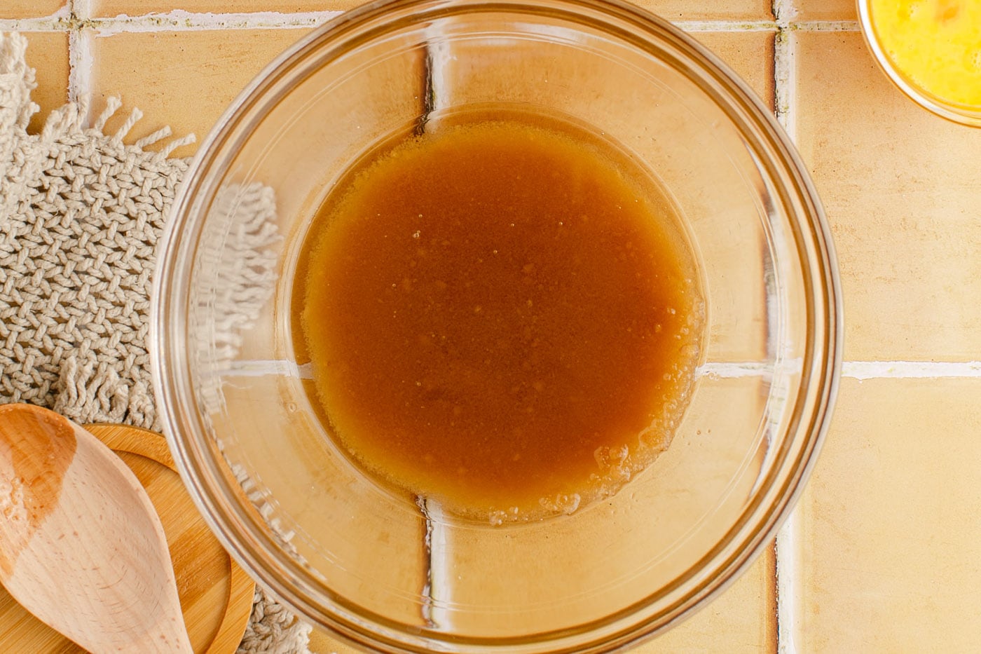 brown sugar and oil mixture in a bowl