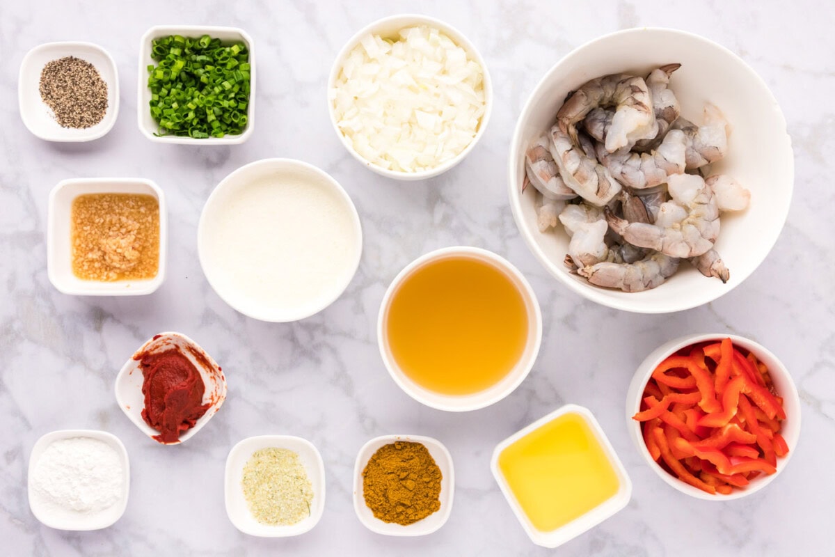 Ingredients for Shrimp Curry