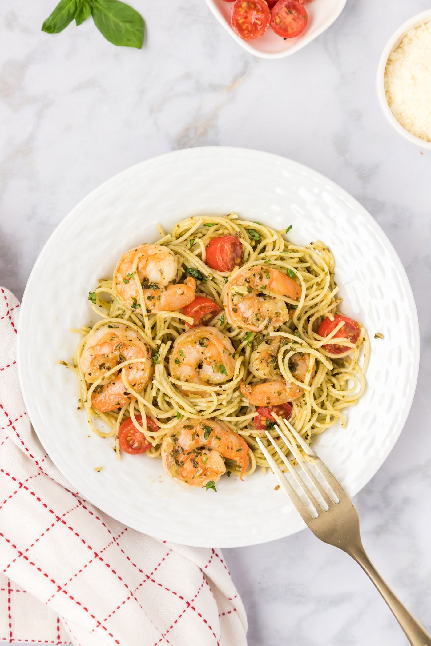 Shrimp Pesto Pasta - Amanda's Cookin' - Fish & Seafood