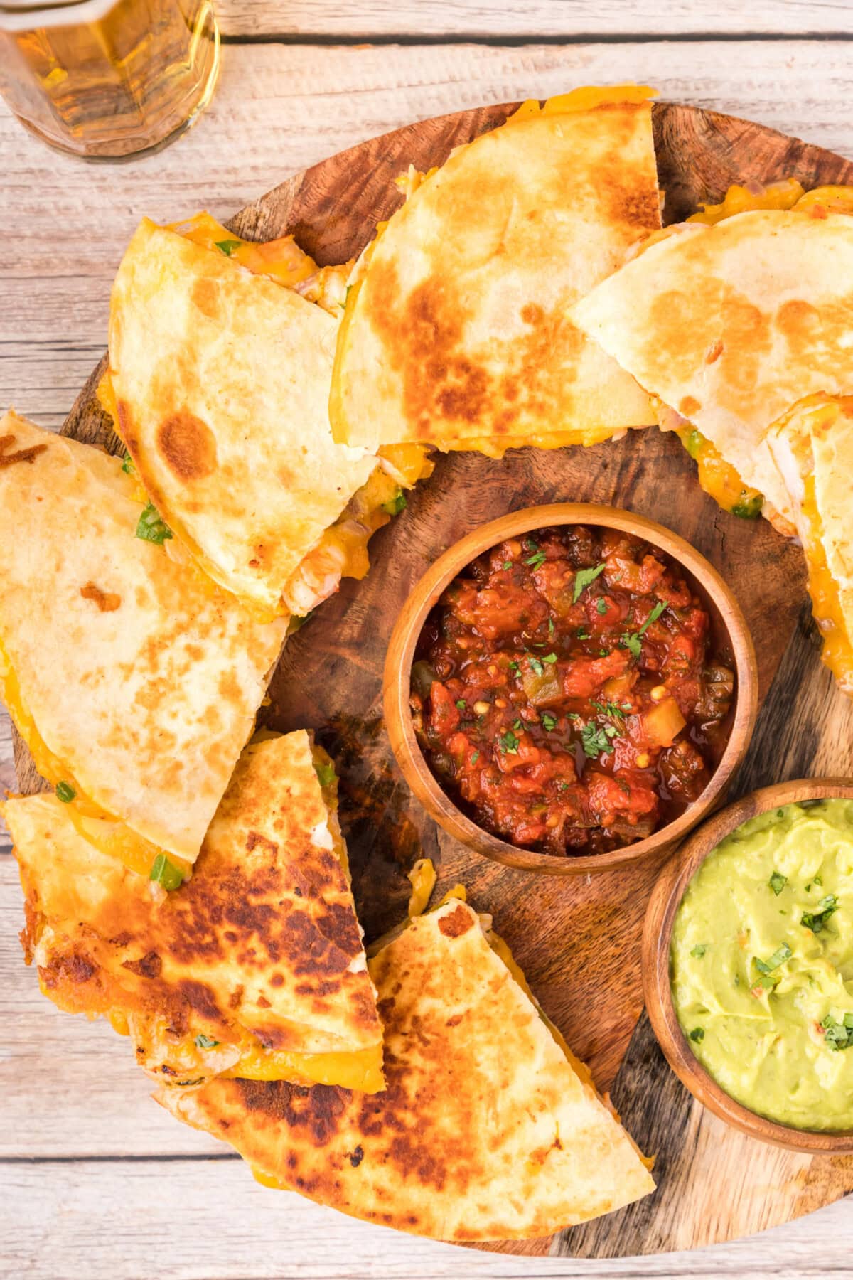 Platter of Shrimp Quesadillas