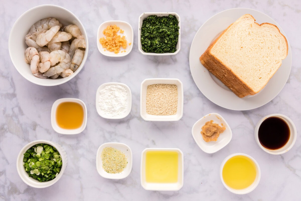 Ingredients for Shrimp Toast