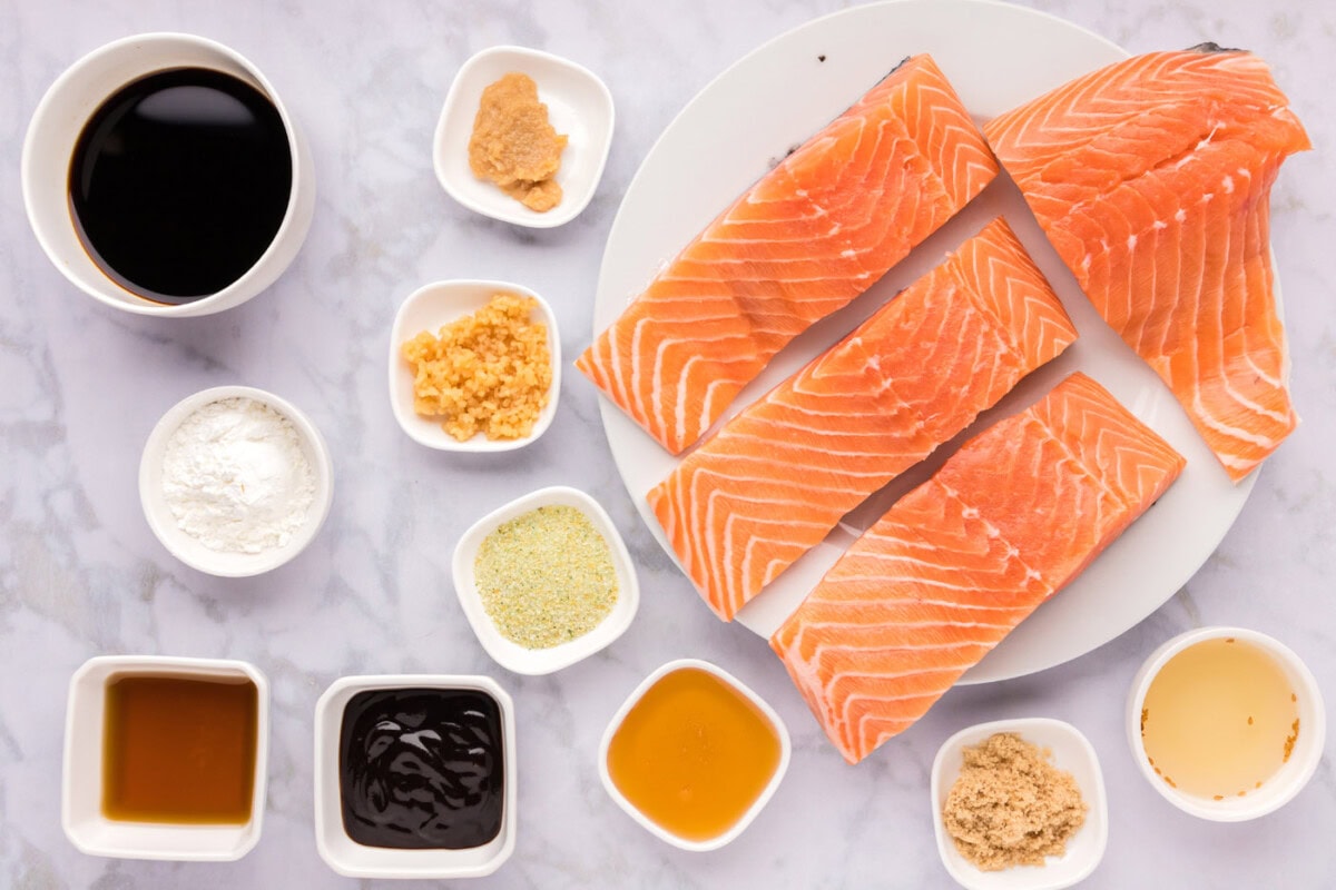 Ingredients for Teriyaki Salmon