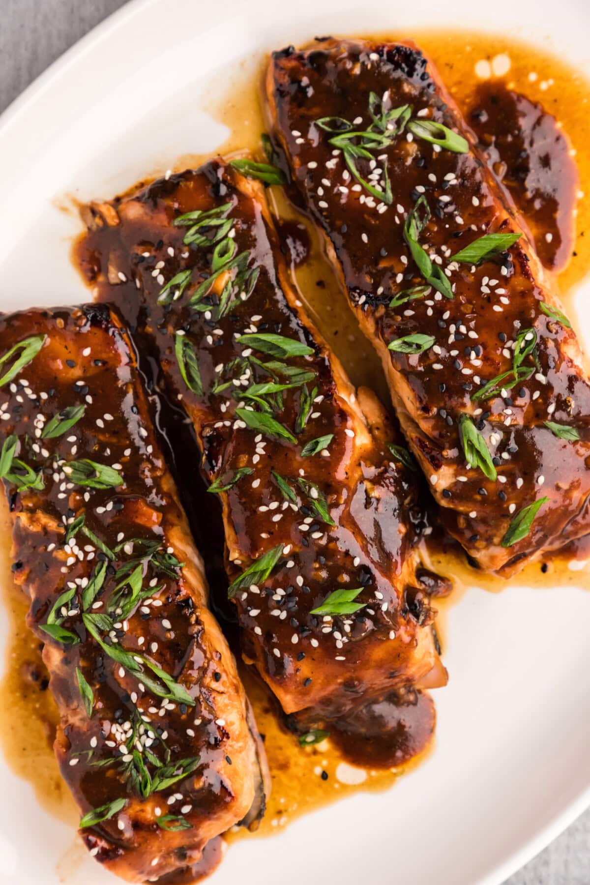 Platter of Teriyaki Salmon