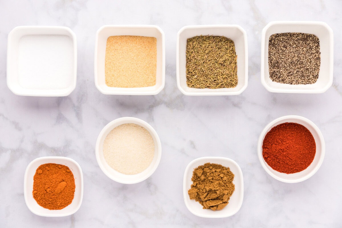 Ingredients for Cajun Seasoning