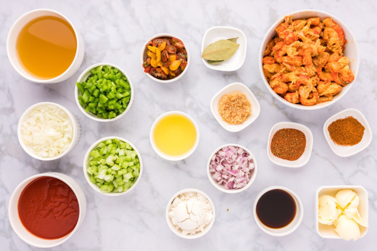 Ingredients for Crawfish Etoufee