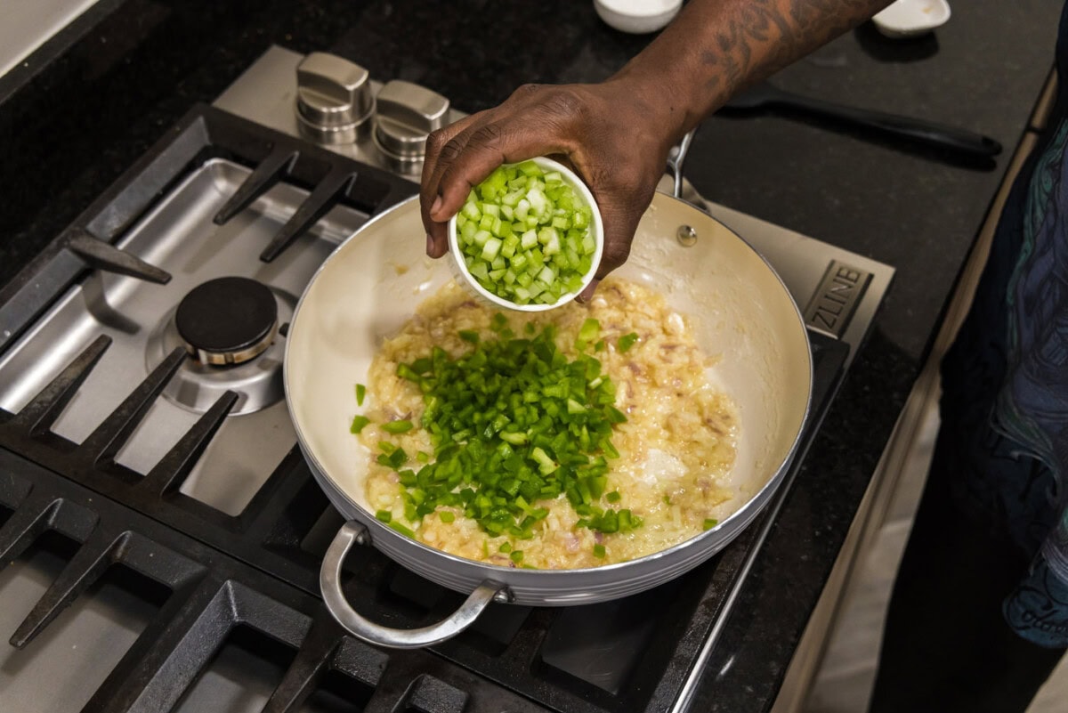 adding celery to roux