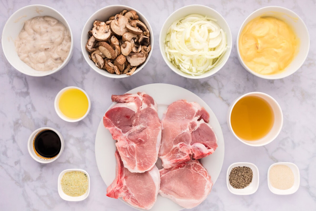 Ingredients for Crockpot Pork Chops