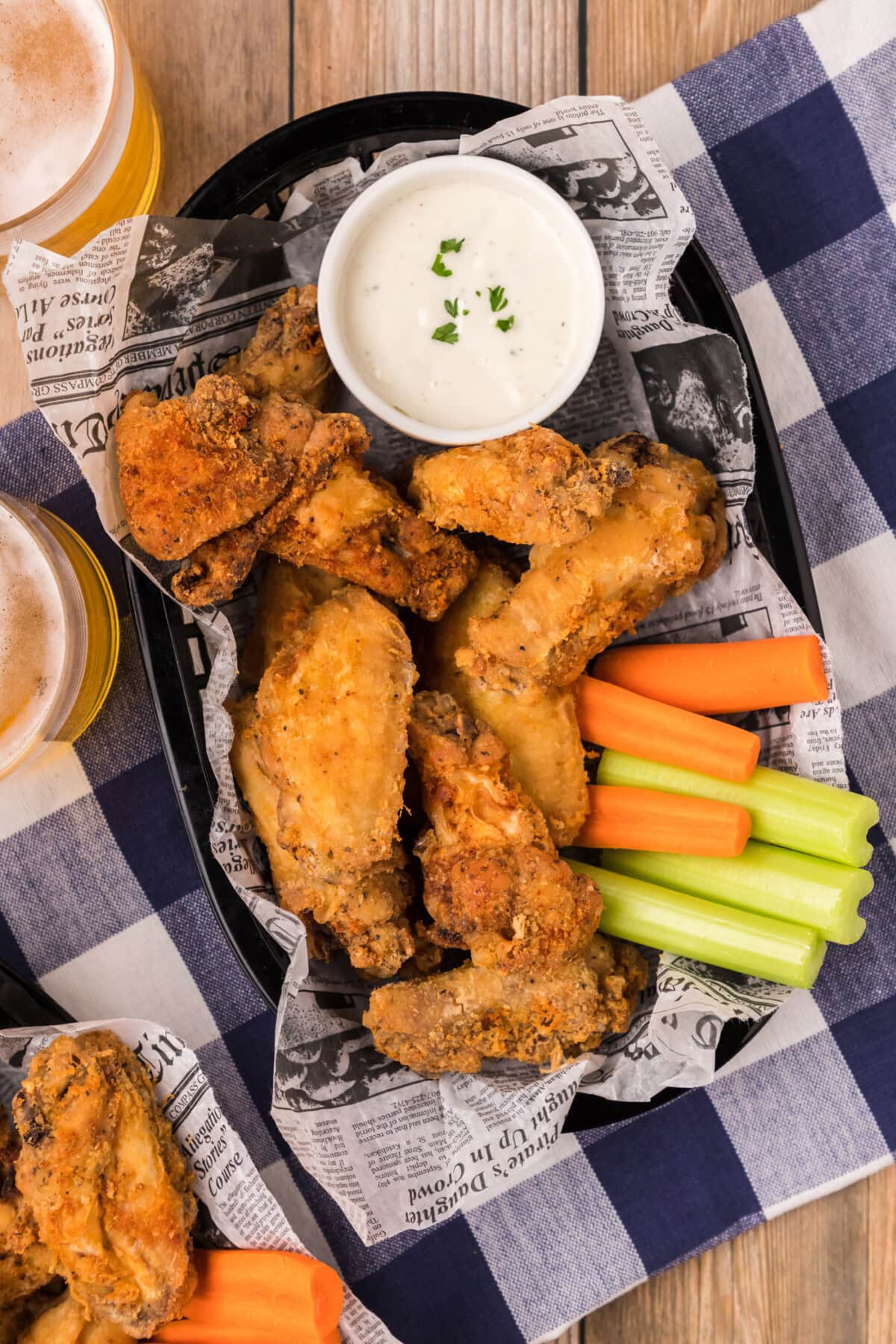 Basket of Fried Chicken Wings
