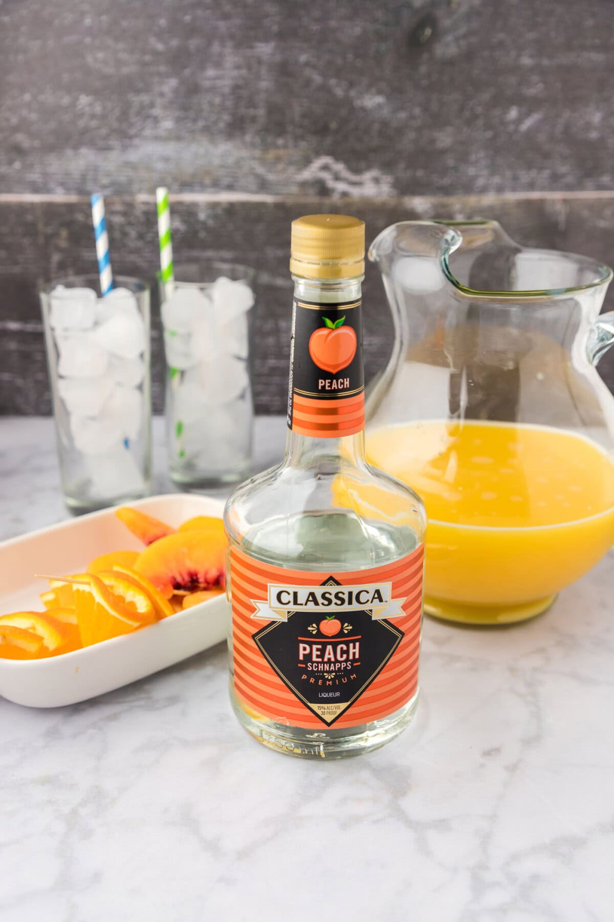 Ingredients for Fuzzy Navel