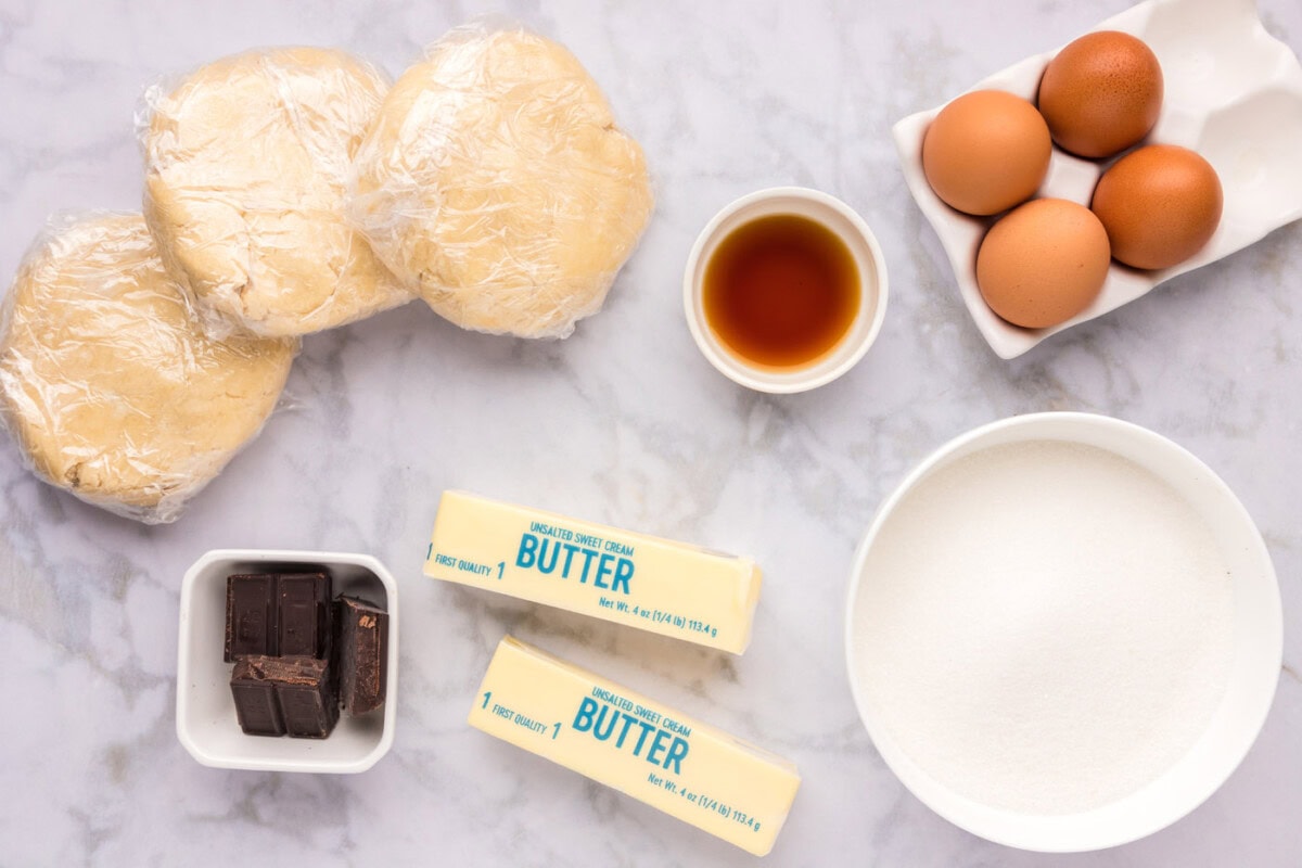 Ingredients for Mini French Silk Pies