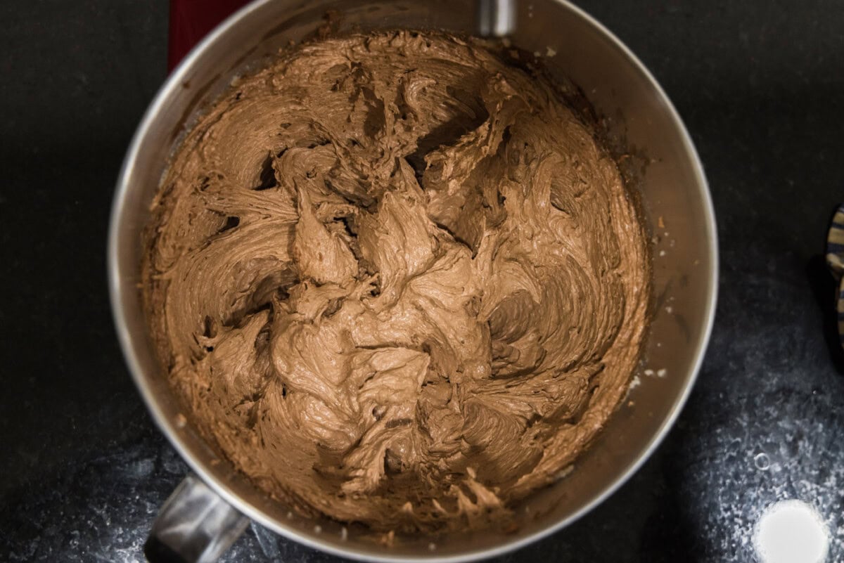 french silk filling in a bowl