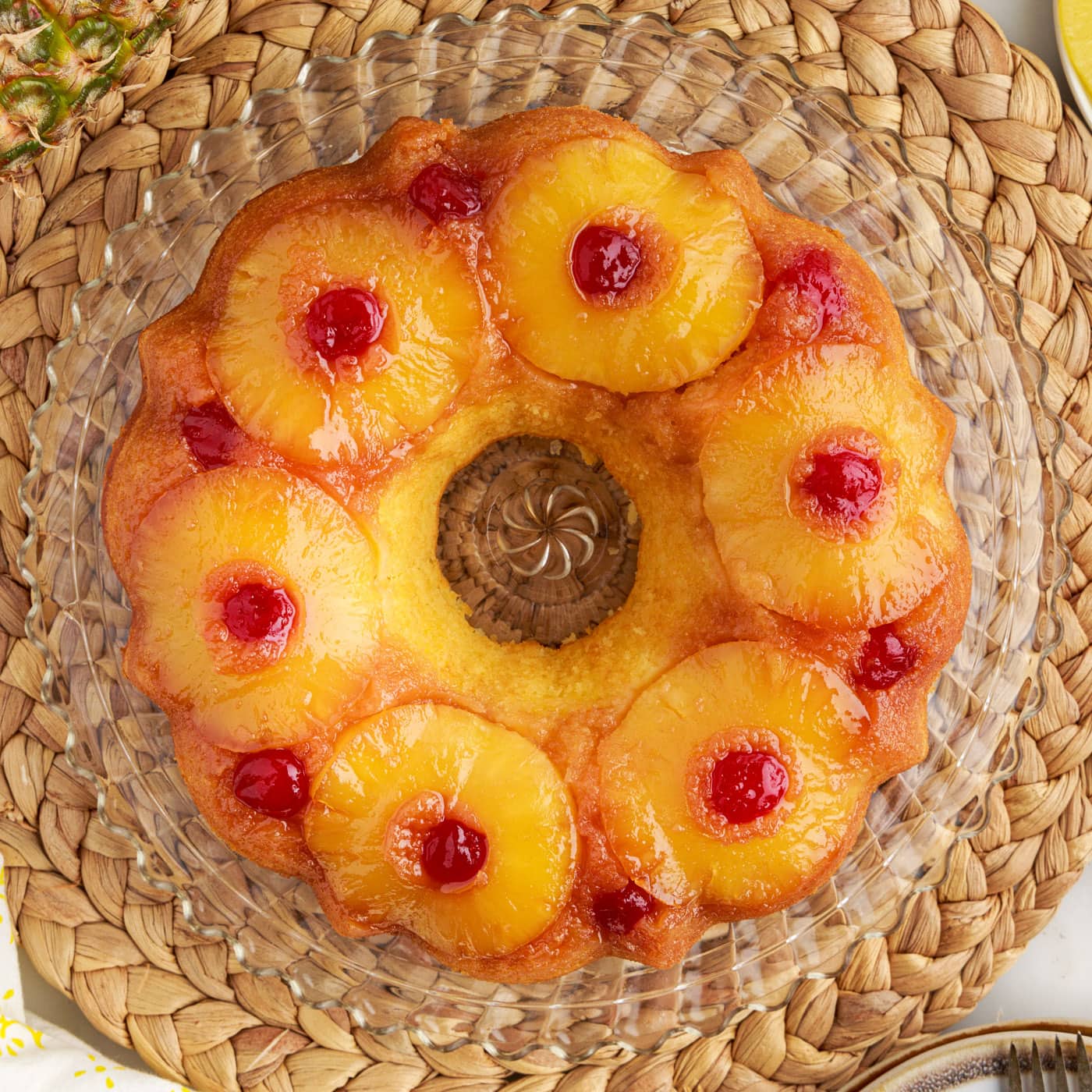 Pineapple Upside Down Bundt Cake - Amanda's Cookin' - Cake & Cupcakes
