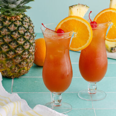 Two Rum Runners with a pineapple in the background