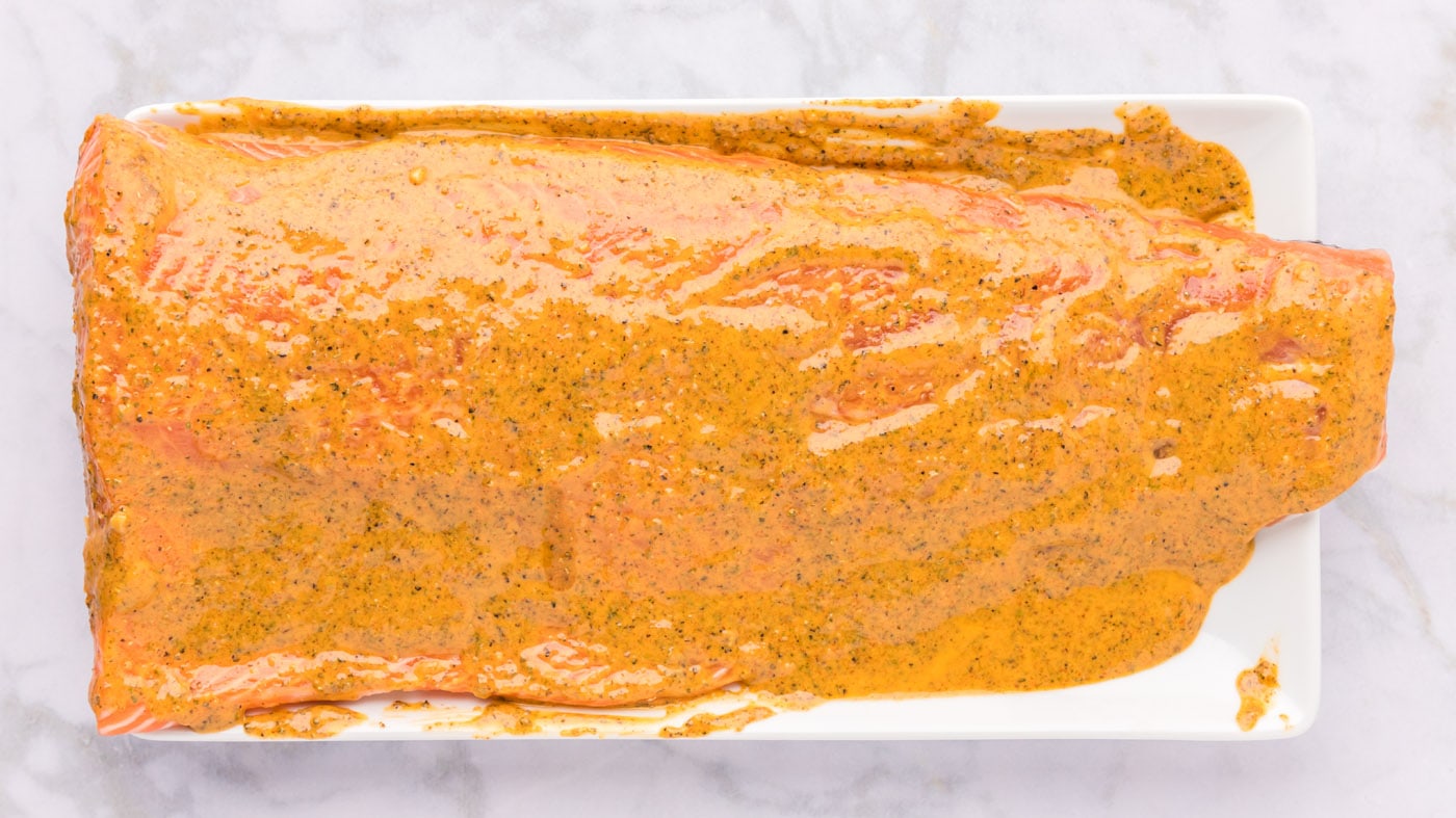 Incorporating a marinade into your salmon dish is a great way to switch up this mild-flavored fish. 
