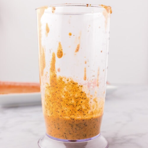 Salmon Marinade in an immersion blender cup