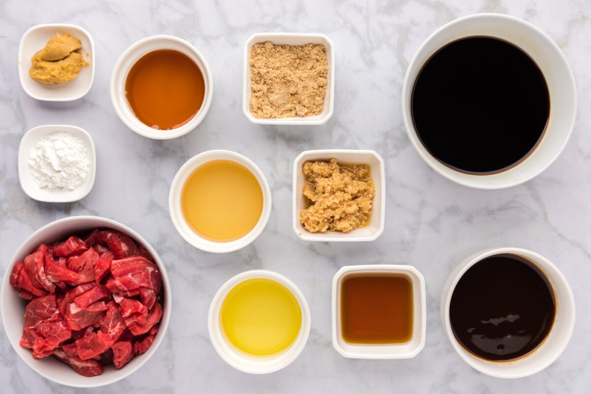 Ingredients for Beef Teriyaki