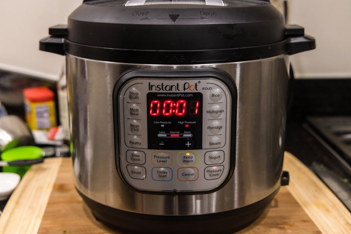 instant pot broccoli set to 1 minute