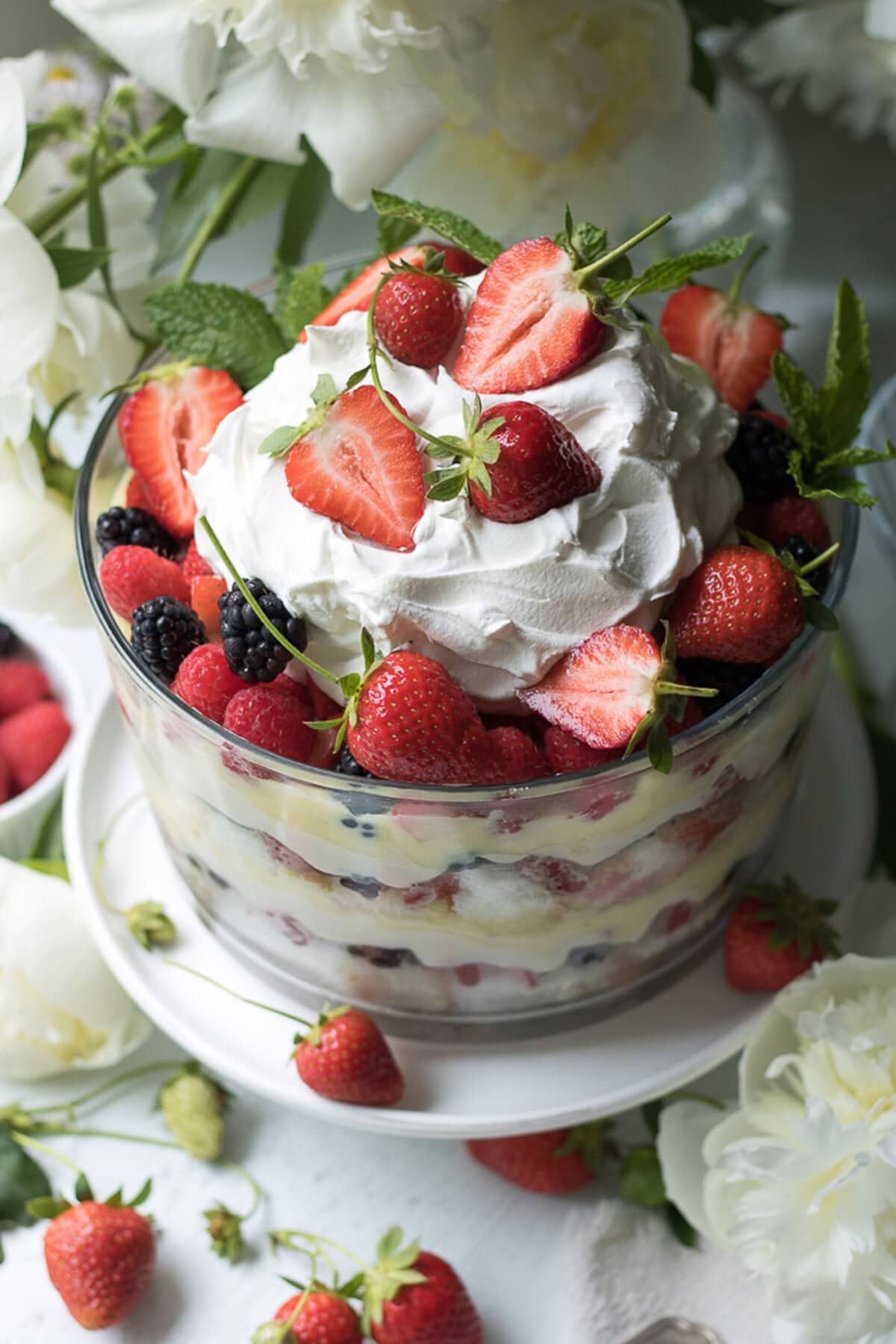 Top of a Mixed Berry Trifle