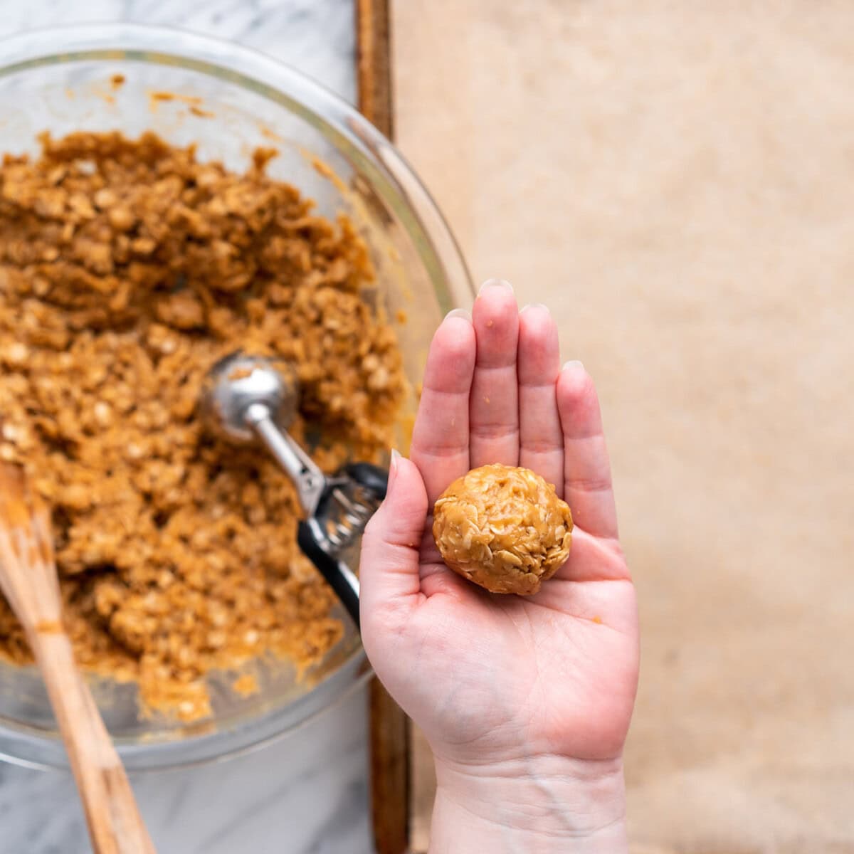 peanut butter cookie dough ball