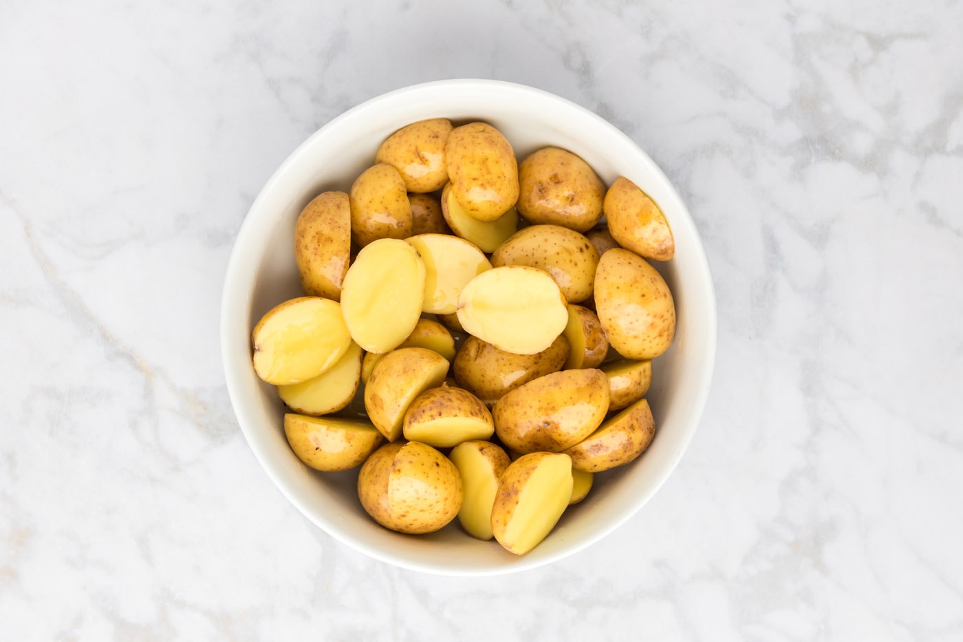 potatoes tossed with olive oil