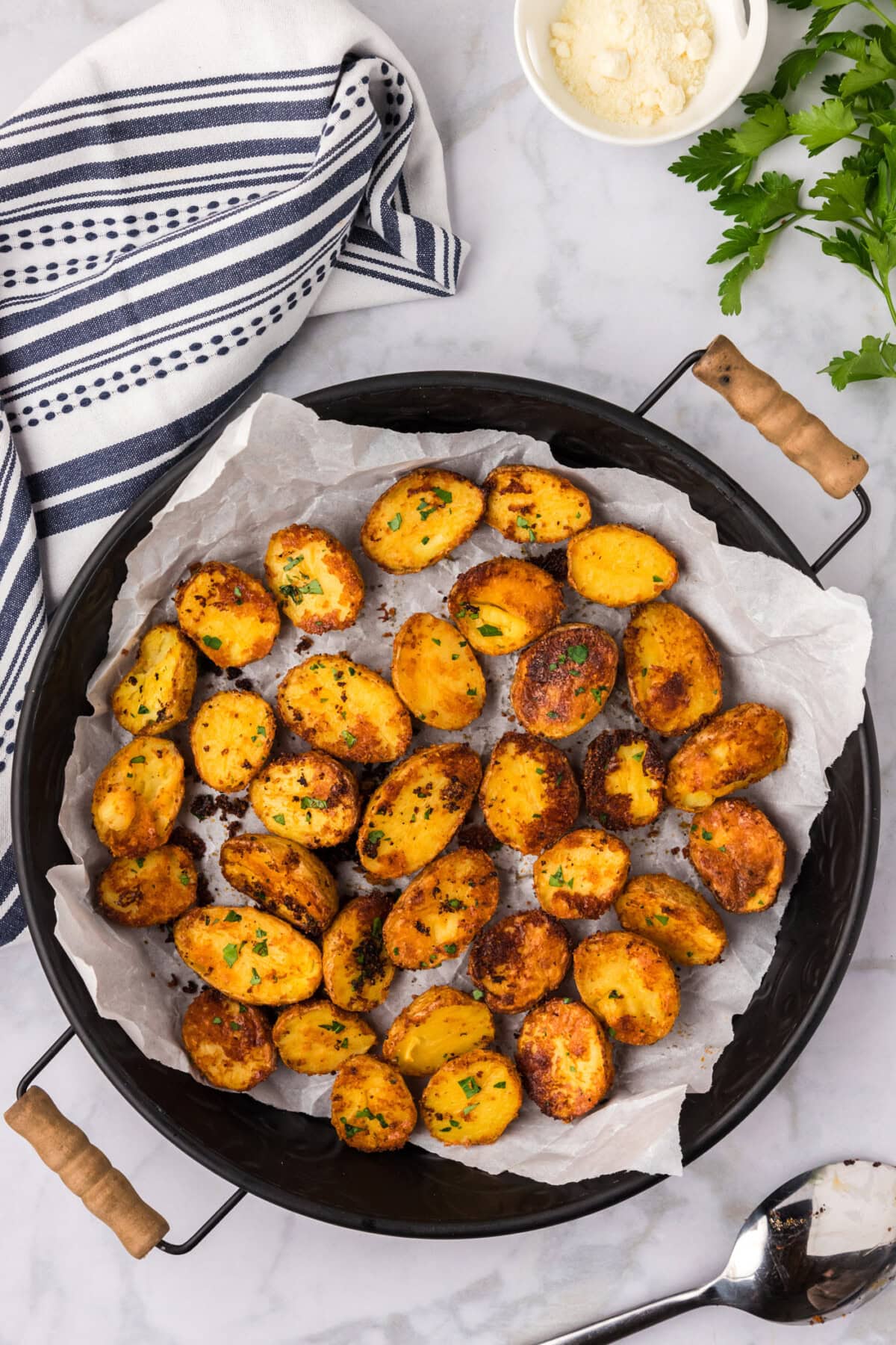 Platter of Parmesan Potatoes