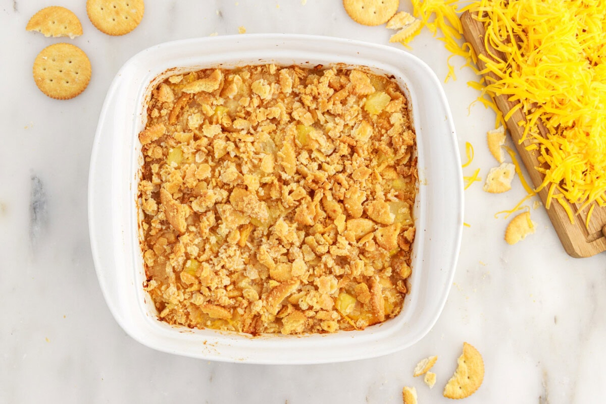 golden baked pineapple casserole
