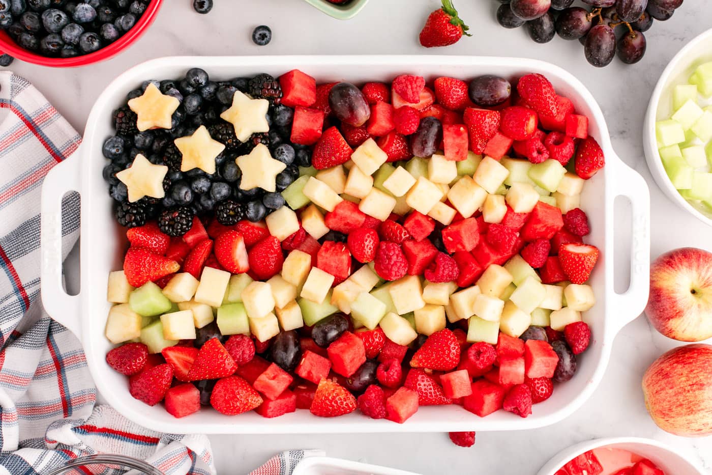 patriotic fruit salad flag