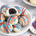 Red White and Blue Oreo Truffles